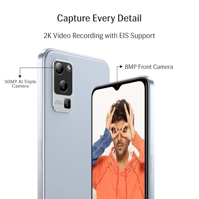 Lava Blaze 5G (Glass Blue, 6GB RAM, UFS 2.2 128GB Storage)| Segment's Most Affordable 5G Smartphone| Ultrafast Mediatek D700 | 50MP AI Triple Camera | 5000 mAh | 6.5" HD+ 90 Hz Display | Clean UI 4 51MaJ zyNAL