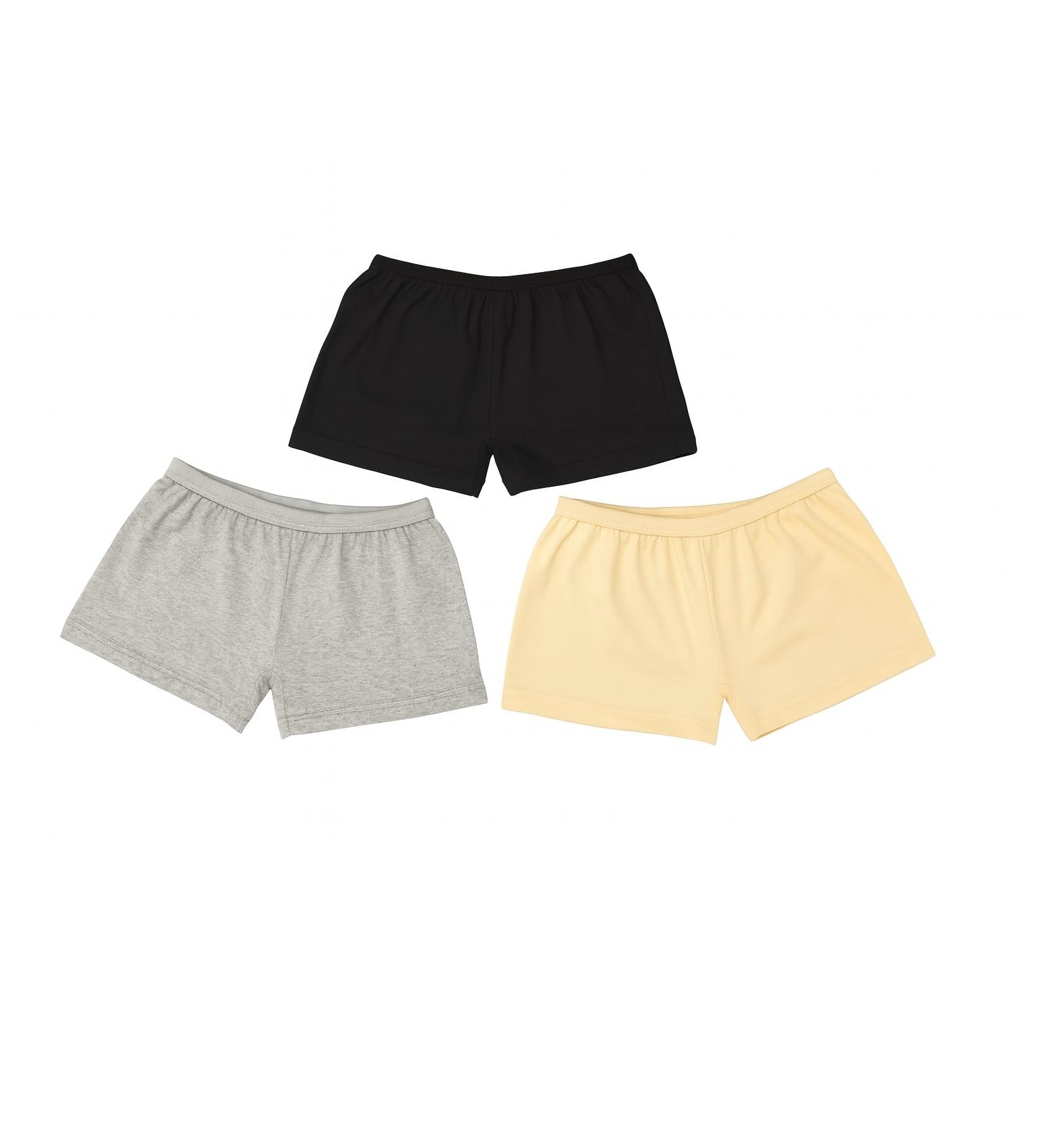 aj fashions Pack of 3 Women's Cotton Soft Elastic Low Waist Boyshorts Panty | Knickers for Girls | Ultra-Soft Comfortable Stretchable Ladies Innerwear Panties - Black, Skin and Grey - XXL-picture-13