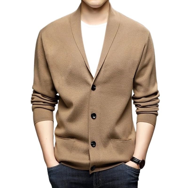 Cardigan homme pull en tricot oversize à col V pour automne hiver