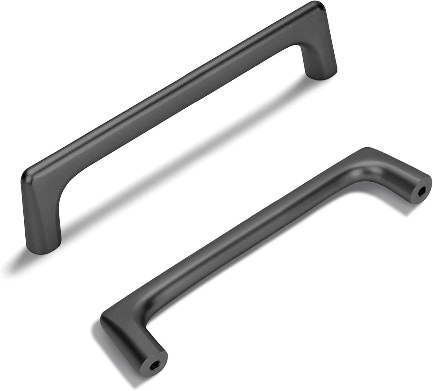 10 Pack 5 Inch(128mm) Hole Center Modern Matte Dark Gunmetal Gray Cabinet Pull Handle Timeless Vanity Drawer Handle Pull Classic Cabinet Hardware for Kitchen Bathroom, Screws Included, Gray(5x10)