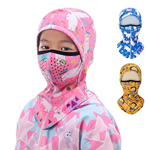 CHIMONA Winter Kinder Sturmmaske, Sturmhaube unter dem Helm, Niedliche Cartoon Skimaske mit Plus Rasing Samt, Balaclava Fahrradmütze für Verschiedene Outdoor-Aktivitäten, für Junge Mädchen 3-8 Jahre Cover