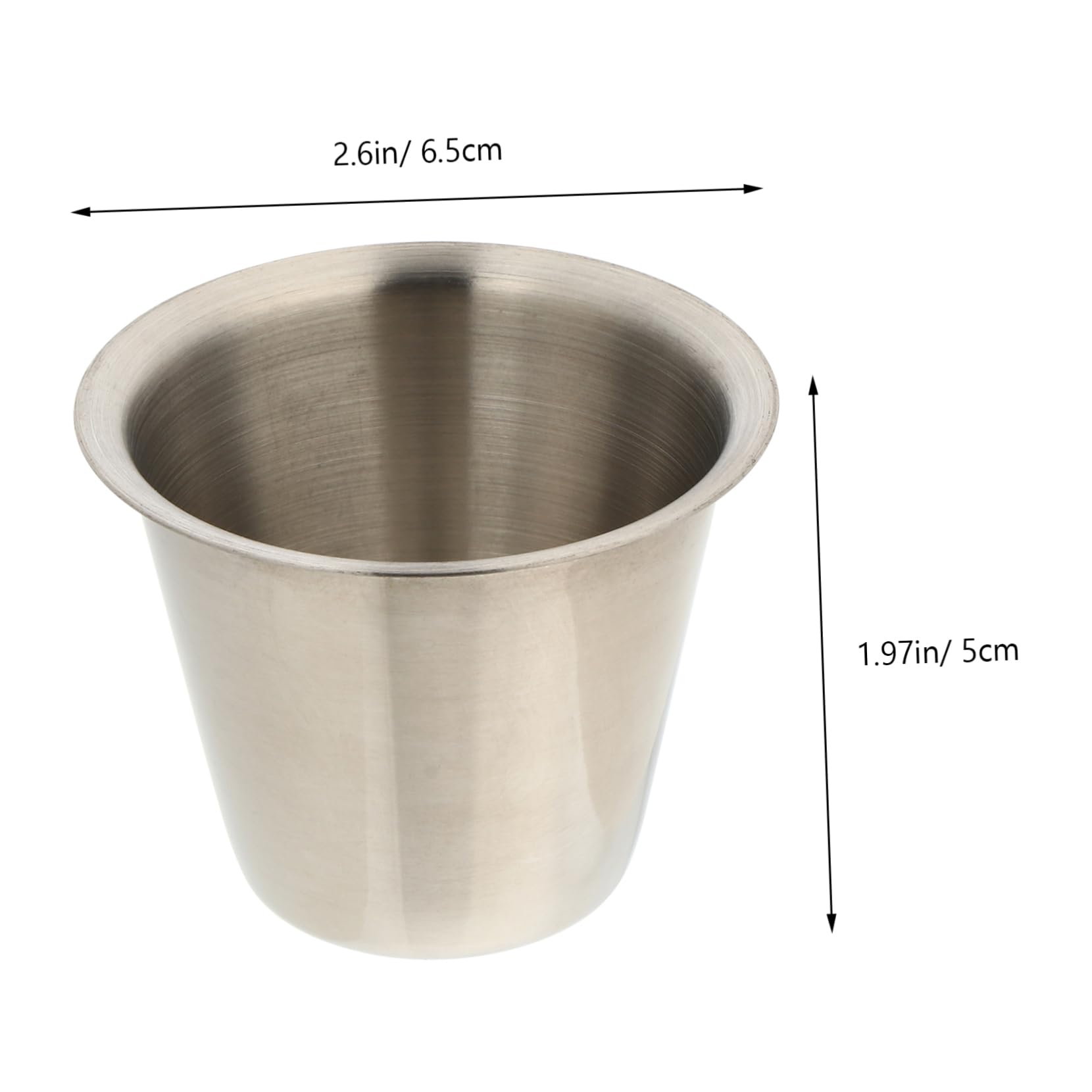 HOLIDYOYO 2pcs Seasoning Dish Small Condiment Bowls Tasting Dishes Miniature Spice Dish Plates Soy Dishes Kitchen Utensil Simple Snack Plates Shot Cups Soy Sauce Dish Stainless Steel Silver