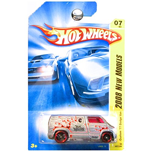 Hot Wheels 2008 Custom Dodge Van 1:64 Plata y Rojo