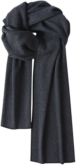 Scarves Thick Knitted Men Scarf Knit Spring Winter Long Size Male Warmer Women's Solid Color