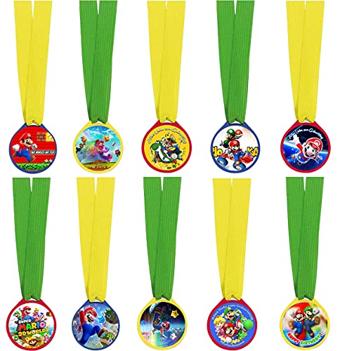 Medaille Enfant 10 Pièces, Medaille Acrylique Médailles avec Ruban, Médailles du Gagnant pour Journée Sportive des…