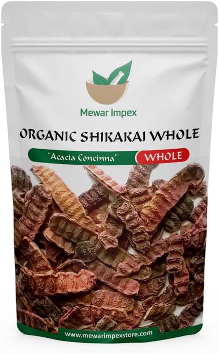 Mewar Impex Shikakai Raw 400 gm | Acacia Concinna | Dried Shikakai Raw And Natural |Dry Shikakai Whole