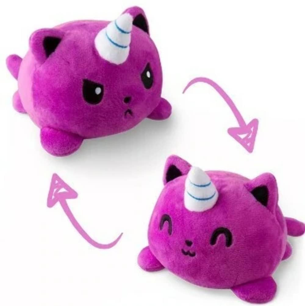 Storescent Reversible Soft Toys for Kids, Stuffed Animal Plush Soft Toys for Boys and Girls | Plushie Toy (Kittencorn Violet)