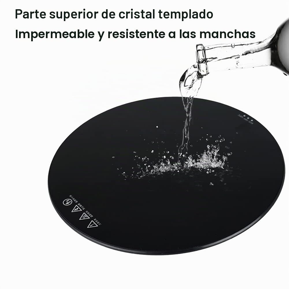 FacilBuy Calentador de Platos Eléctrico, Calientaplatos, con 2 Controles de Temperatura (65 ° C / 120 ° C), Bandeja Redonda para Servir Calentador de Alimentos, para Bufés, Cocinas, Cenas en Casa