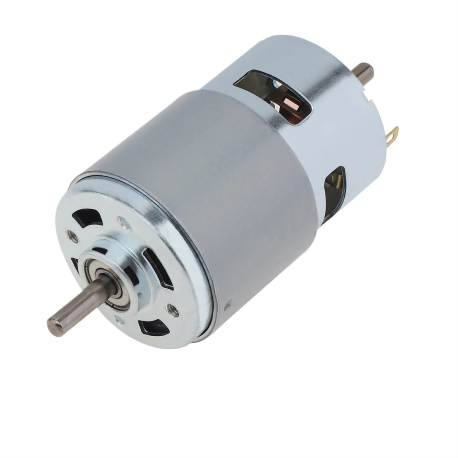 775 Silnik prądu stałego 12 V Mikrosilnik z podwójnym wałem wyjściowym z podwójnym łożyskiem kulkowym do elektronarzędzi DIY zabawki silnik do elementów elektronicznych