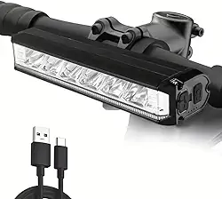 Farol de Bike com 6 leds e Barra de Led Luz Diurna Para Bicicleta