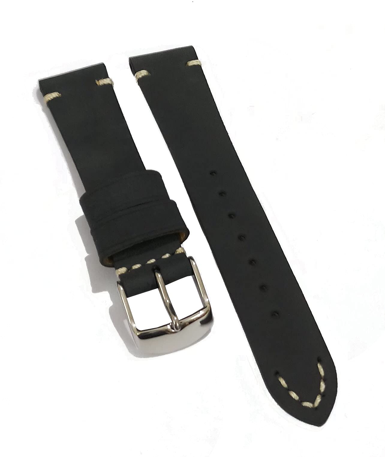 Ewatchaccessories 19mm Genuine Leather Watch Band Strap Fits SNE 039 Black Silver Buckle-B1 (B09ZB456N1) Amazon Price History, Amazon Price Tracker