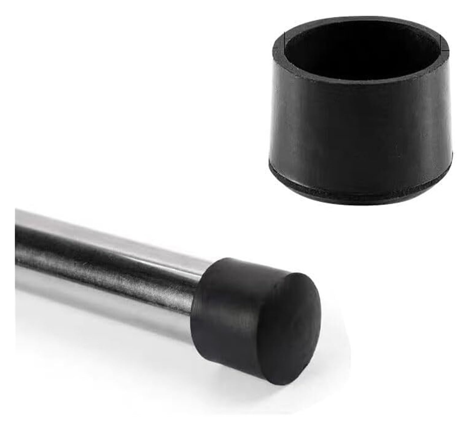 Rubber chair leg caps, PVC Chair Leg Caps Floor ors Black 6-100mm 8 Pack(25mm)
