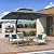10x10 FT Cantilever Patio Umbrella with Base Included Double Top Outdoor Square Large Heavy Duty Aluminum Offset Umbrellas with 7 Level Tilt 360-degree Rotation for Pool Garden Deck,Grey
