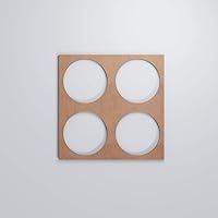 Vista 96 de 23 3/8"W X 23 3/8"H Large Wembley Decorativos Paneles De Pared De Madera De Calado, Aliso