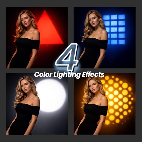Image of HIFFIN G-Flash PRO RGB Photography Flashlight Portable Video Light 30W LED Spotlight 5000mAh Battery 4 Color Modes (Red /Blue /Warm /Yellow) CRI95+ Active Cooling Fan USB-C Charging for Videography