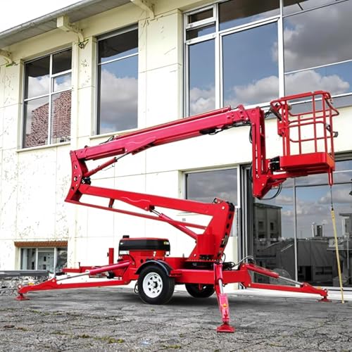Traction Towable Boom Lift Aerial Work Platform Hydraulic Elevator Articulating Aerial Platform for Engineering Projects Building Renovations Industrial Maintenance Sites