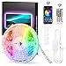 StillCool Tiras de luz LED 16.4 Ft,Tiras LED Bluetooth LED 5050 5M RGB Con Música para El Hogar, La Habitación, Dormitorio, Techo, 12V y La cocina Lluminación Decorativa