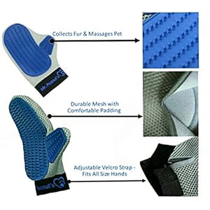 Mr. Peanut’s Grooming Glove Brush and Deshedding Aid – Pet Hair Remover Mitt – for Long and Short Hair Grooming of Dogs, Horses, Bunnies and Some Agreeable Cats