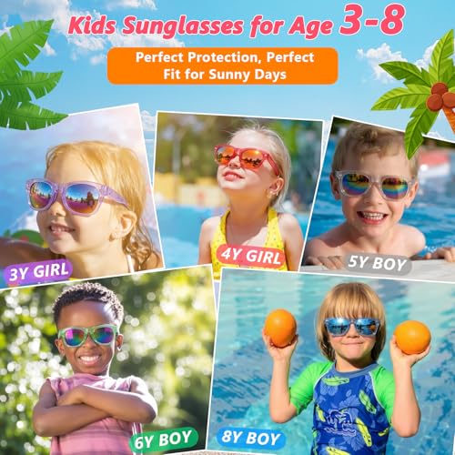 Image of Kids Sunglasses Bulk Party Favors - 24Packs Boys Girls Sunglasses for Kids Age 3-8, Neon Sunglass with UV400 Protection, Goodie Bags Stuffers for Kid Birthday Party Supplies, End of Year Student Gifts