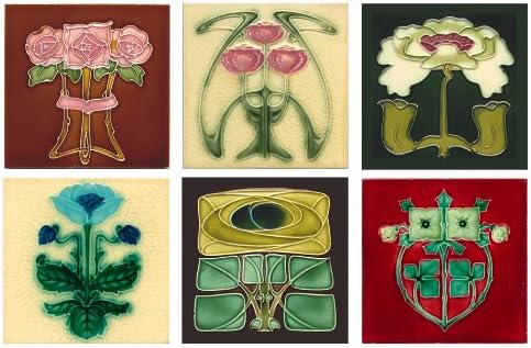 Art Nouveau Placemats - Square, Set of 6