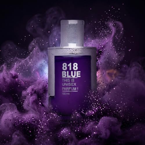 Image of HP 818 Blue Unisex Perfume 100 ml | Oakmoss & Citrusy scent eau de parfum | Long-lasting | Best Daytime Fragrance | Gift For Partner