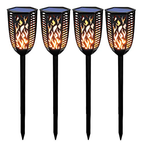 MYY Solar Torch Flame Light LF502HM IP65 Waterproof Landscape Lighting for Patio, Wall Path,Walkway, Driveway, Gate, Deck (4Pack)