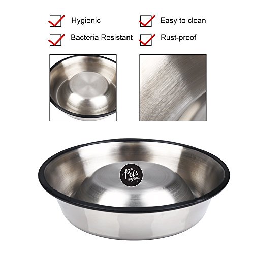 Image of The Pets Company Stainless Steel Dog Feeding Bowl, Small Dogs (Set of 2)