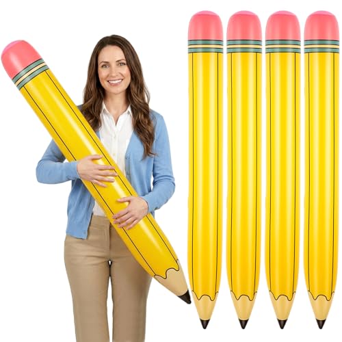 Crayons gonflables géants pour décorer une fête de fin d'année scolaire