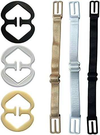 DAYKIT 3 Pack Non-Slip Women's Elastic Bra Strap Holder & Clips - Adjustable & Concealing