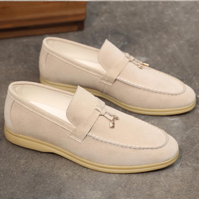 ByErz Men's Penny Loafers Shoes Suede Leather Dress Loafers Daily Shoes for Party Wedding Prom3