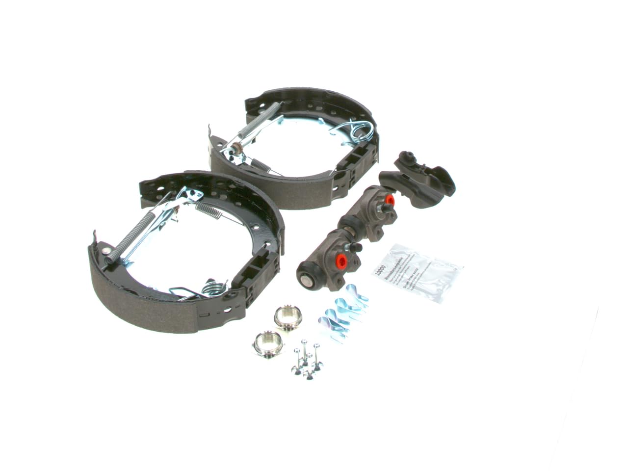 BOSCH Kit ganasce freno 0204114614 | Kit freno a tamburo posteriore, 2 cilindri freno a ruota, 4 ganasce freno