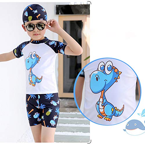 Maiô infantil 3 peças, Romacci Traje de banho para menino Traje de banho de 3 peças Idade 2-12 Bebê