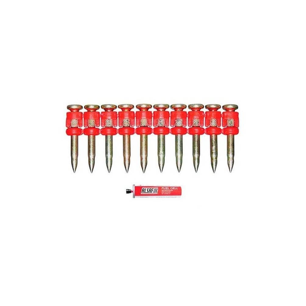 800 clavos de hormigón C5-27 Xtra-Hard (Xh) - 27 mm + 2 cartuchos de gas C4 para clavadora Trak-It C5 - D-Work