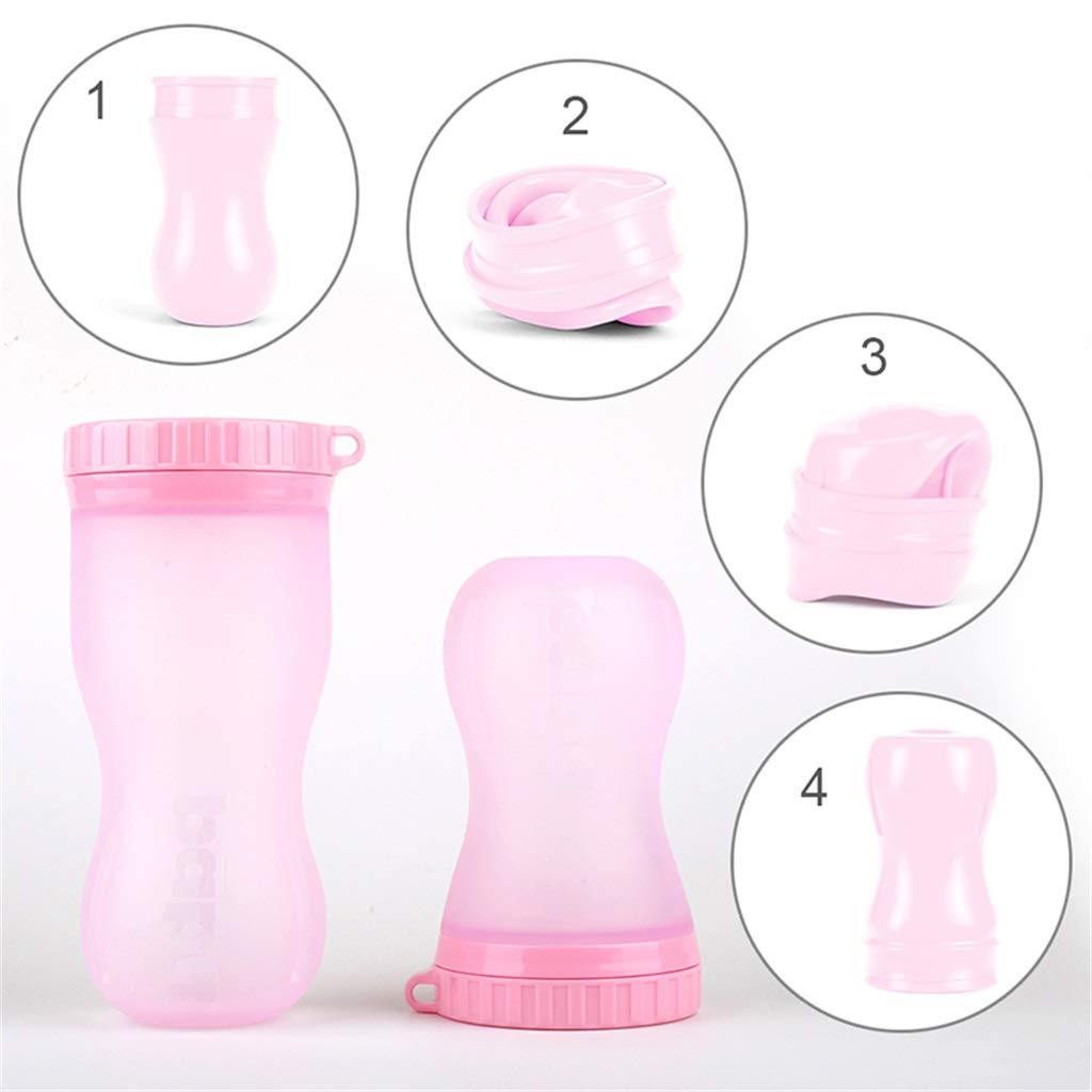 Bouteille d'eau Pliable, 370ml Gel De Silice Sports De Plein Air Peut Être Rempli d'eau Bouillante (5 Couleurs)