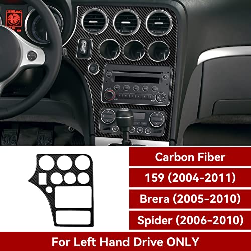 Autocollant CD en carbone Alfa Romeo 159 protection console centrale