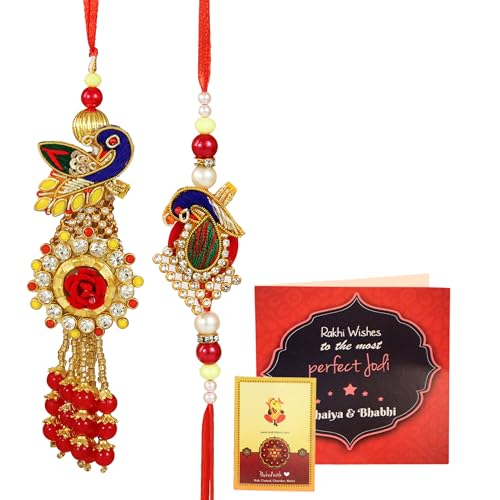 Image of TIED RIBBONS Rakhi for Kids Boy - Set of 2 Premium Designer Rakhi for Kids Boys Baby Brother with Roli Chawal - for Rakshabandhan