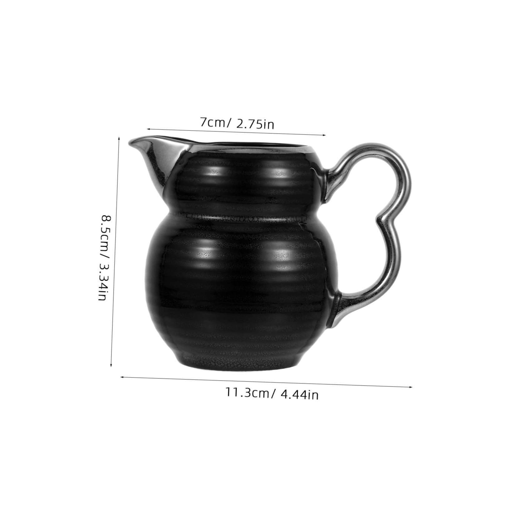 Garneck Ceramic Coffee Pot Water Jug Creamer Packets White Pitcher Ceramic Creamer Pitcher Mini Pitcher Coffee Creamer Pitcher Coffee Syrup Dispenser Coffee Dispenser Black Ceramics