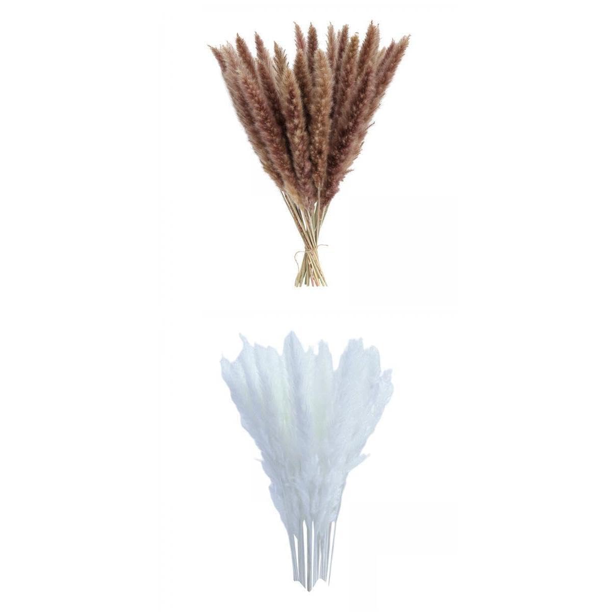 ATORSE Set of 3 Phragmites Dried Pampa Bouquet Boho Fall Decor for Branches Wedding-image-0