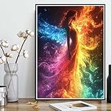 Diamond Painting Engel Diamond Painting XXL 100×135cm, 5D Crystal Art Verträumt Muster DIY Runden Steine Vollbohrer Mosaik Bastelset Erwachsene für Zimmer Deko Wohnzimmer, Geschenke -ly25082726RP