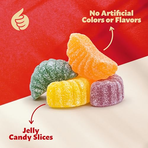 Fruit Slices, caramelos sin colorantes, 1 lb bolsa miniatura 4