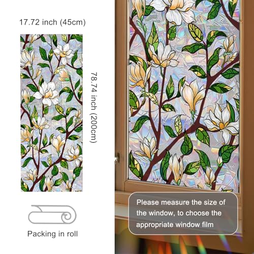 Vinilo Decorativo 3D con Flores para Ventana 17.72 x 78.74 pulgadas miniatura 7