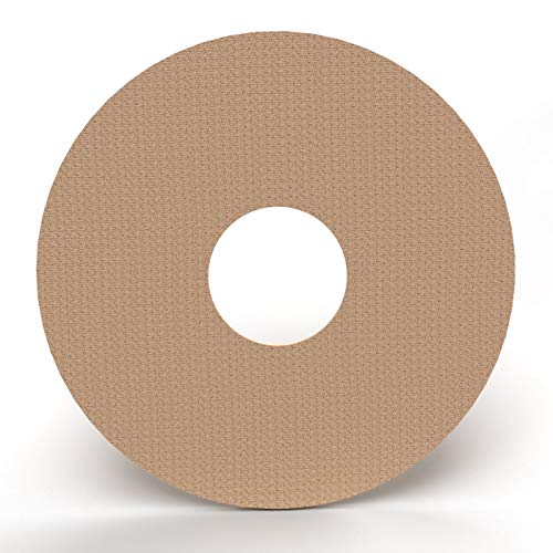 GrifGrips Adhesive Patches: Skin Tone Grips: 3 x 3 inch Spot Circle Shapes for Your Infusion Set or Libre Device - Extreme Formula - 20 Pack - CGM Patches - Diabetic Patch with Internal Cut (Tan)