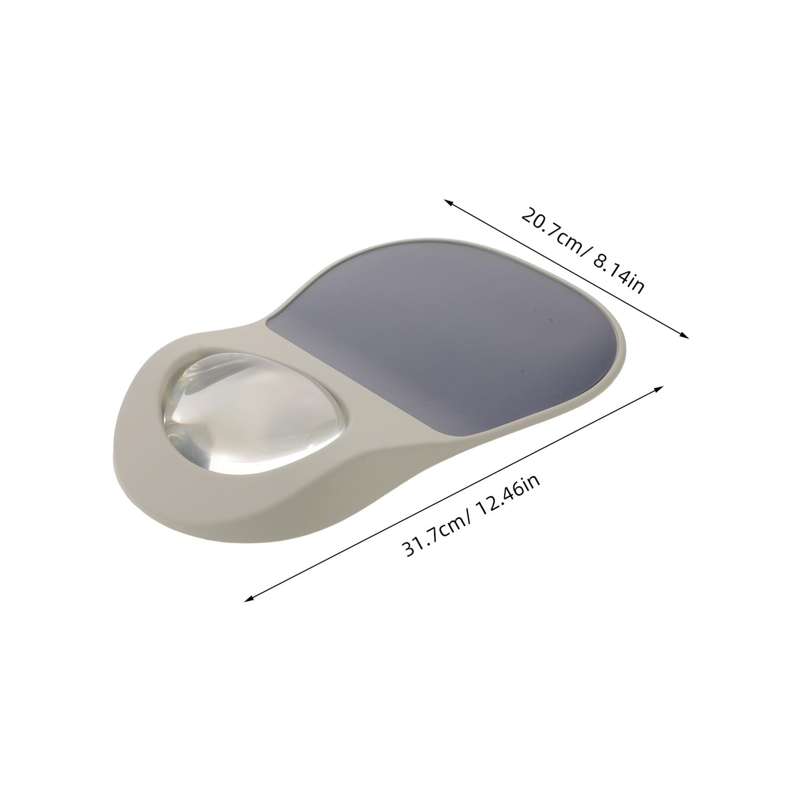 Zerodeko Poggiapolsi per Mouse in Silicone con Cuscinetto Ergonomico a Forma di Nuvola, Tappetino per Mouse con Supporto Polso Antiscivolo, per Ufficio, Casa e Gaming, Base Stabile per Uso