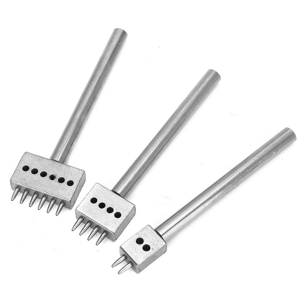 Perforadora de cuero, herramienta perforadora espaciadora, resistencia al impacto, alta dureza, artesanía en(Spacing 5mm (2+4+6))