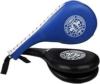 ORANGEHOME Taekwondo Kick Pads 2-Pack: Durable Karate Martial Arts Kicking Targets for Kids, Youth & Adults (Black & Blue)