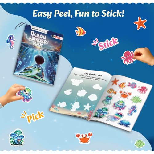Image of Set of 5 Adventure Story Books for Kids Ages 2-5 Years, Theme-Based Stories with Stickers & Fun Activities, Learning Activity Set