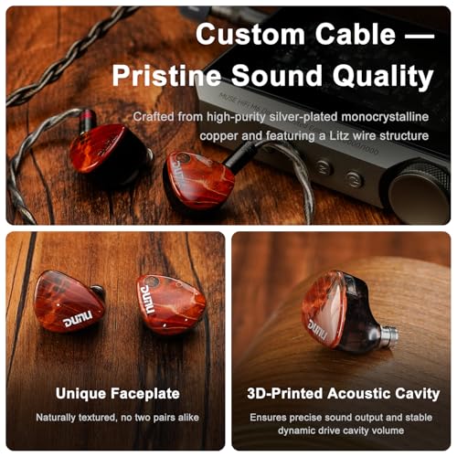 Image of HiFiGo DUNU x Gizaudio Da Vinci IEMs 2DD+4BA Hybrid Drivers in Ear Monitor, 5-Way Frequency Crossover HiFi Wired Earbuds with 3.5 /4.4mm Detachable Cable for Musician Audiophile (Da Vinci)