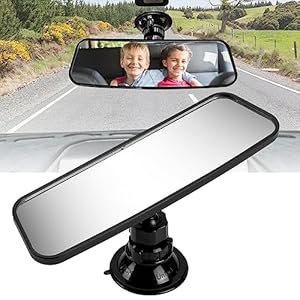 JoyTutus Rear View Mirror for Driving Test, Universal Car Inside Mirrors, Driving Instructor Learner Examiner Mirror with Suction Cup, Car Rearview Mirror for Driving Test & Lesson (200 X 60mm)