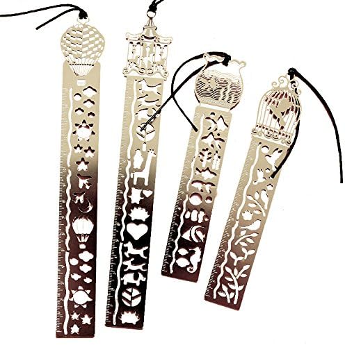 Nano Zizzle Elegant Stainless Steel Ultra-thin Bookmark (Merry-go-round)