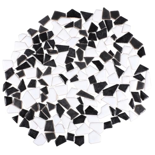 BATHVEVE Piastrelle Fai da Te in Ceramica Irregolari 200 G Pietre Smaltate Assortite per Mosaico Artigianale Superficie Liscia e Colori Vivaci per Decorazioni Creative